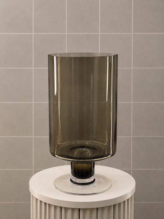 Vase No. 08 — Textured Clear Glass Vase