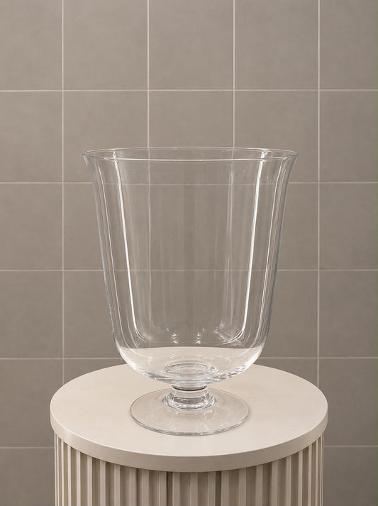 Vase No. 07 — Clear Glass Pedestal Vase