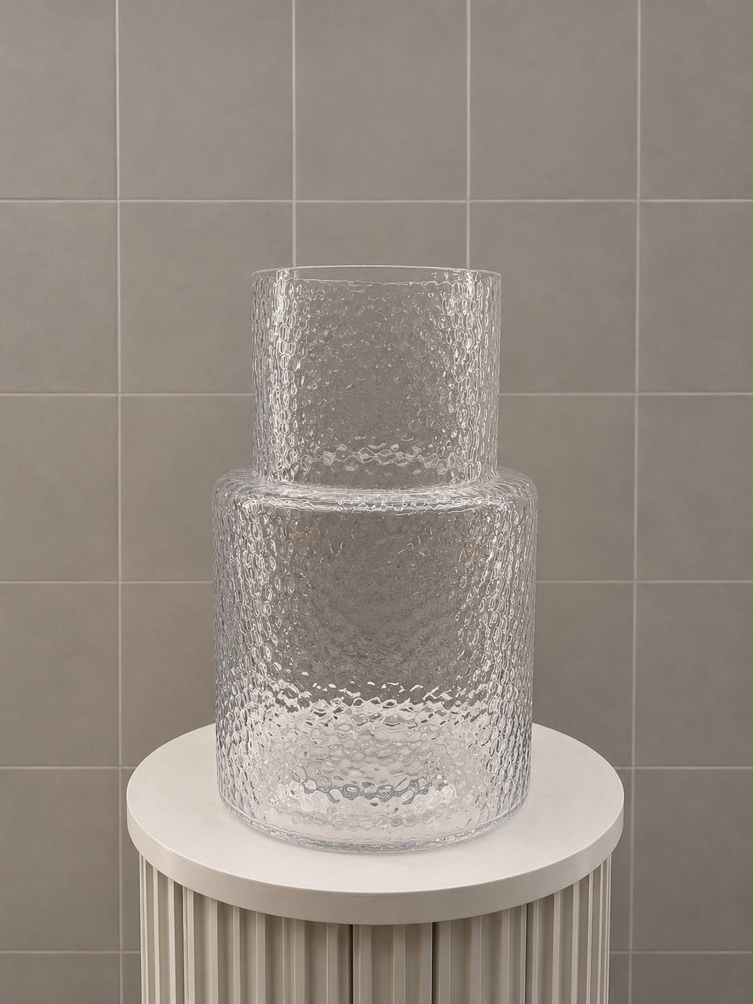 Vase No. 06 — Smoked Glass Pedestal Vase